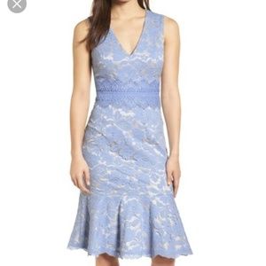 NWT Nordstrom Vince Camuto Midi Lace Light Blue dress